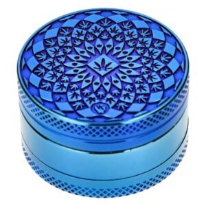 Grinder Fire-Flow Icy Blue Mandala Leaf 40 mm – Old Green