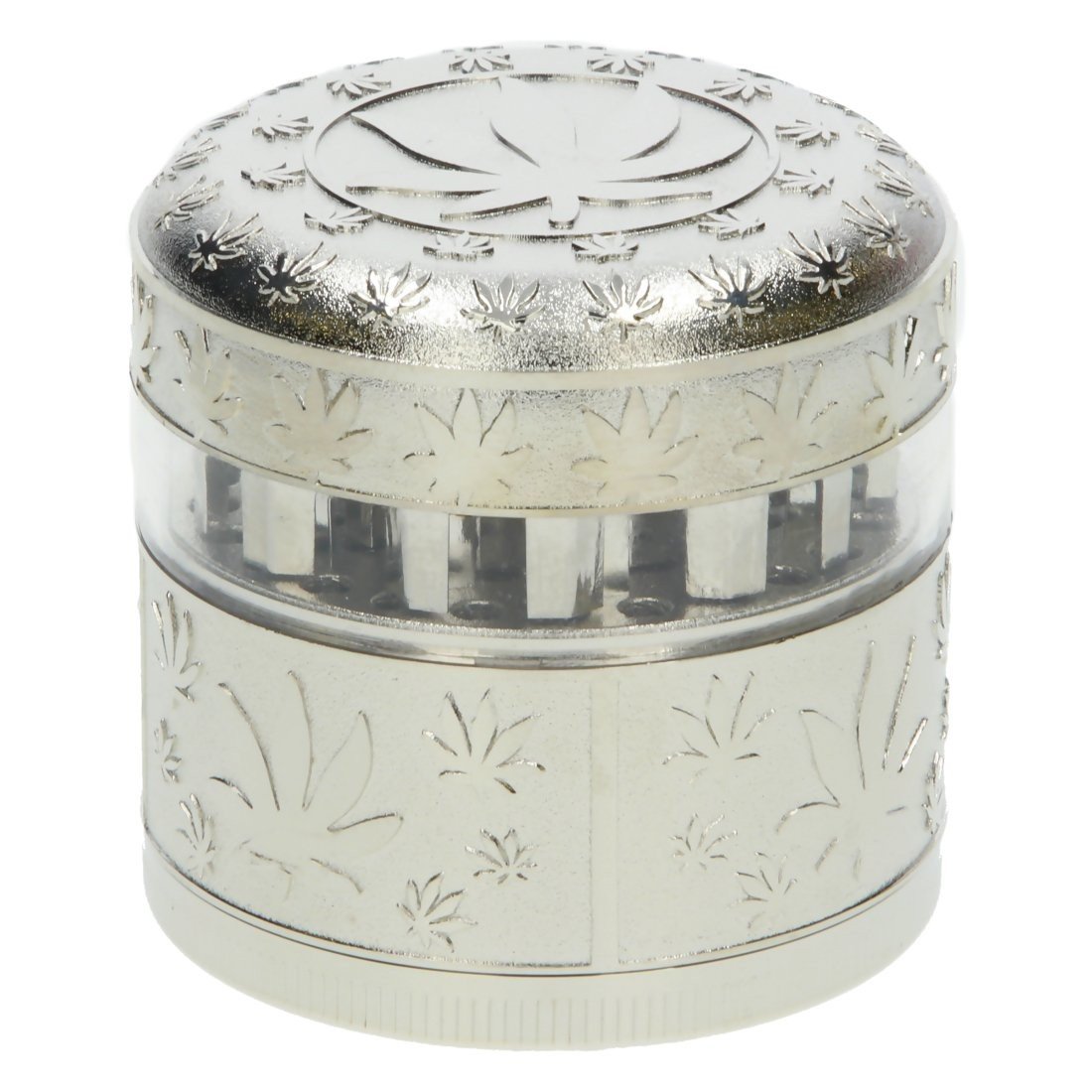 Grinder Metal Dark Cannabis – vue 2 – Old Green